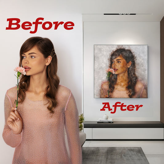 Custom AI Portrait on Canvas – Exclusive Art with Our Unique AI